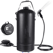 Portable Camping Shower, Leak Proof 3 Gallon Camping Shower with Foot Pump, Pressure Camping Shower Bag with Storage Bag,Easy Set Up Large Water Inlet Outdoor Shower for Camping Beach Hiking Climbing